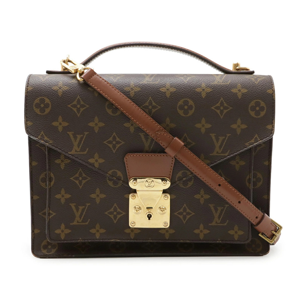 LOUIS VUITTON Monogram Monceau Shoulder Bag Handbag Business Shoulder